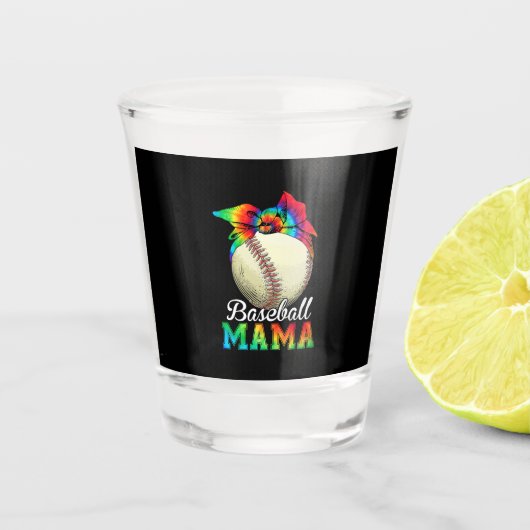 Mother Baseball Mama Birthday Schnapsglas (Vorderseite)