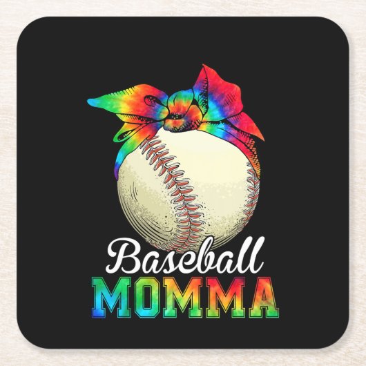 Mother Baseball Momma Birthday Rechteckiger Pappuntersetzer (Vorderseite)