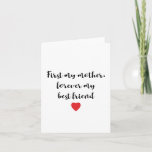 Mother Best Friend Happy Birthday Mothers Day Card Karte<br><div class="desc">Mother Best Friend Happy Birthday Mothers Day Card</div>