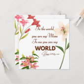  Mother Birthday card with flower Karte (Vorderseite/Rückseite Beispiel)