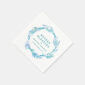 Mother Blessing Perlen feathed boho aquamarin aqua Serviette (Ecke)