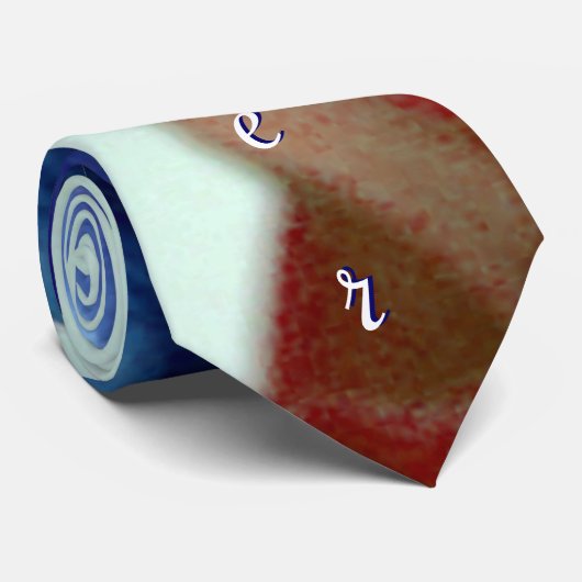 Mother Blue Tulips Krawatte (Gerollt)