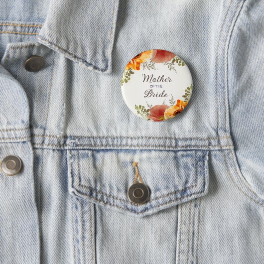 Mother Bride Burnt Orange Floral Button (Beispiel)