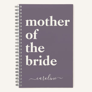 Mother Bride Minimalistisch Moderne Custom Dark Li Notizblock