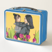 Mother & Child Love Illustration Metal Lunchbox (Vorderseite)