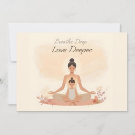 Mother & Child Meditation Serenity Art Feiertagskarte
