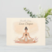 Mother & Child Meditation Serenity Art Feiertagskarte (Stehend Vorderseite)