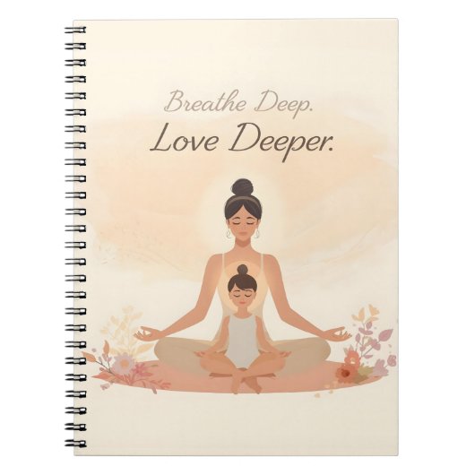 Mother & Child Meditation Serenity Art Notizblock (Vorderseite)