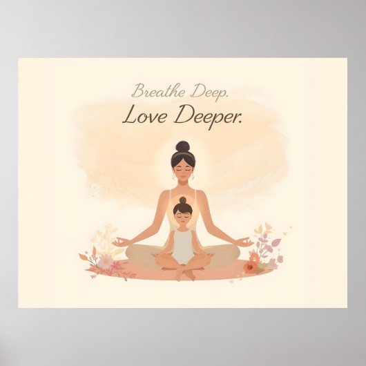 Mother & Child Meditation Serenity Art Poster (Vorne)