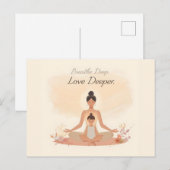 Mother & Child Meditation Serenity Art Postkarte (Vorne/Hinten)