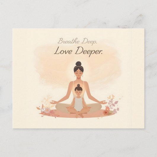 Mother & Child Meditation Serenity Art Postkarte (Vorderseite)