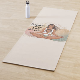 Mother Child Mindfulness Meditation Art Yogamatte