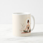 Mother Child Yoga Meditation Art Kaffeetasse (VorderseiteRechts)