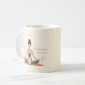 Mother Child Yoga Meditation Art Kaffeetasse (Vorderseite Links)