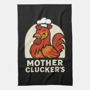 Mother Cluckers Lustiger Retro-Hühnerkoch - Vintag Geschirrtuch