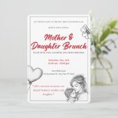 Mother Daughter Brunch Invitation (Stehend Vorderseite)