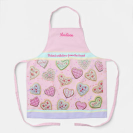 Mother Daughter Custom Herz Cookies Pastel Schürze