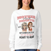 Mother Daughter Hearts Connected Across Distance Sweatshirt (Vorderseite)