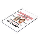 Mother Daughter Hearts Together Across Distance Notizblock (Linke Seite)