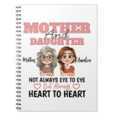 Mother Daughter Hearts Together Across Distance Notizblock (Vorderseite)