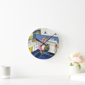 Mother/Daughter Retro Kitchen #2 Runde Wanduhr (Zuhause)
