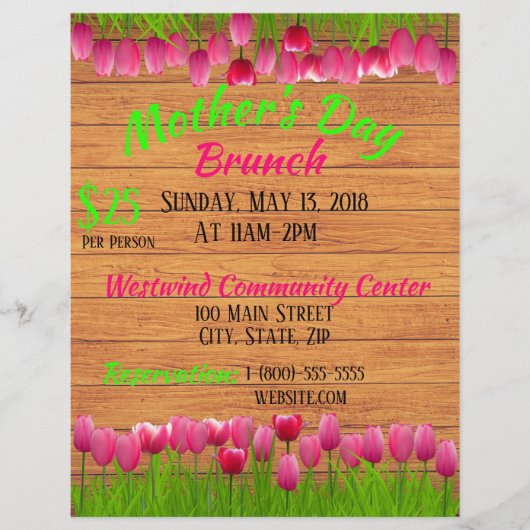 Mother Day Brunch Promotional Flyer (Vorne)