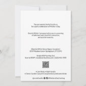 Mother Day Brunch Red Butterflies Business Event Einladung (Rückseite)