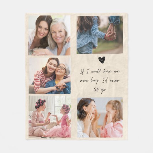 Mother Day Memorial Mama Foto Blanket Custom Fleecedecke (Vorderseite)