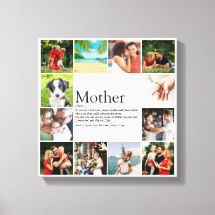 Mother Definition Quote Foto Collage Leinwanddruck