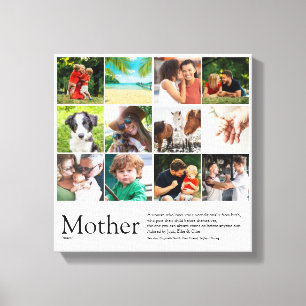 Mother Definition Quote Foto Collage Leinwanddruck