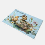 Mother Duck and Duckling Fußmatte (Schrägansicht)