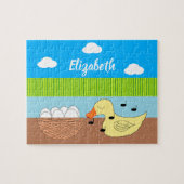 Mother Duck Singing to her Eggs: Puzzle (Horizontal)