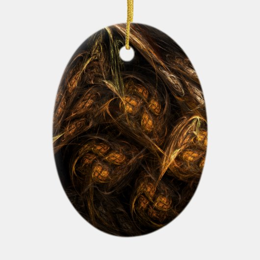 Mother Earth Abstrakt Art Oval Ornament (Vorne)