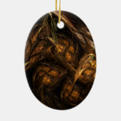 Mother Earth Abstrakt Art Oval Ornament (Hinten)