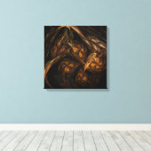 Mother Earth Abstrakt Art Quad Canvas Print Leinwanddruck (Insitu (Holzboden))