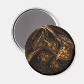 Mother Earth Abstrakt Art Round Magnet (Vorderseite/Rückseite)