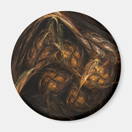 Mother Earth Abstrakt Art Round Magnet (Vorne)