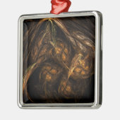 Mother Earth Abstrakt Art Square Silbernes Ornament (Links)