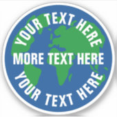 Mother Earth Blue Planet Custom Laptop Aufkleber (Vorderseite)