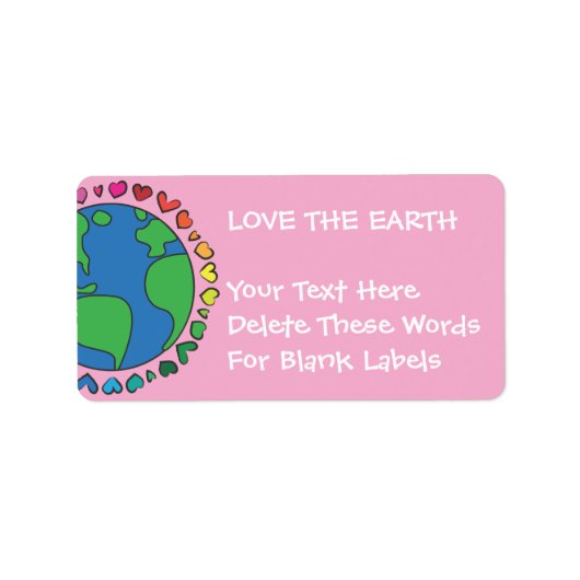 Mother Earth Day Save The Planet Rainbow Heart Adressaufkleber (Vorne)