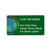 Mother Earth Day Save The Planet Rainbow Hearts Adressaufkleber (Vorne)
