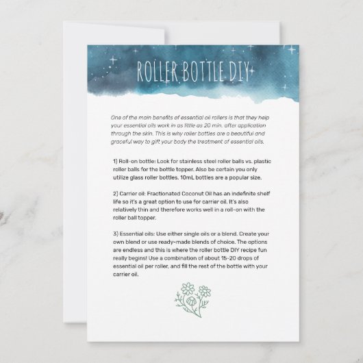 Mother Earth Essential Oil-Diffuser-Mischungen Einladung (Rückseite)