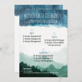 Mother Earth Essential Oil-Diffuser-Mischungen Einladung (Vorne/Hinten)