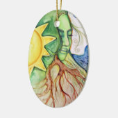 Mother Earth Gaia Goddess Keramik Ornament (Links)