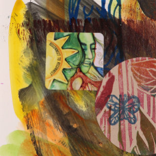 Mother Earth Gaia Goddess Quadratischer Aufkleber