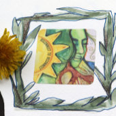 Mother Earth Gaia Goddess Quadratischer Aufkleber