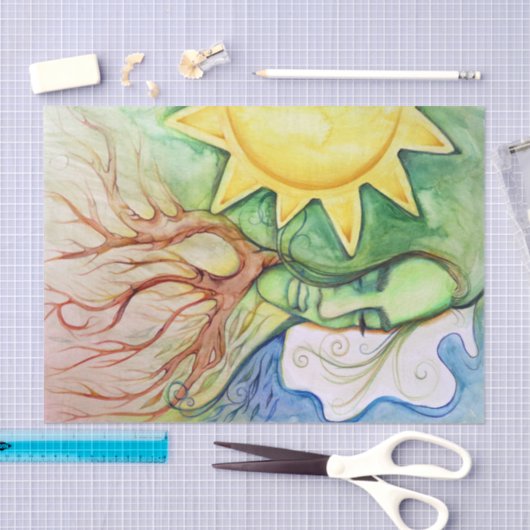 Mother Earth Gaia Goddess Seidenpapier (Handwerk)