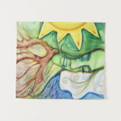 Mother Earth Gaia Goddess Wandteppich (Vorderseite (Horizontal))