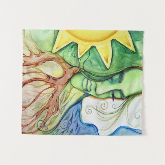 Mother Earth Gaia Goddess Wandteppich (Vorderseite (Horizontal))