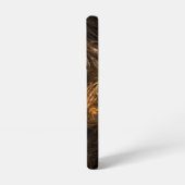 Mother Earth Modern Abstract Art Golden Fractal Samsung Galaxy Hülle (Linke Seite)